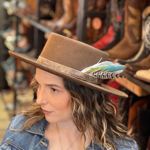 Handmade fur felt Boho Hats. Made to order. - Picture 7 of 7